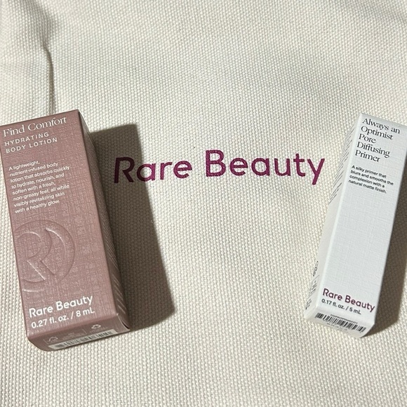 Rare Beauty Find Comfort Lotion + Always an Optimist Pore Diffusing Primer Bag - Picture 6 of 6